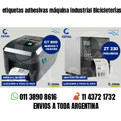 etiquetas adhesivas máquina industrial Bicicleterías