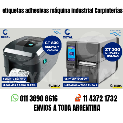 etiquetas adhesivas máquina industrial Carpinterías