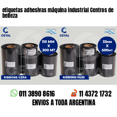 etiquetas adhesivas máquina industrial Centros de belleza
