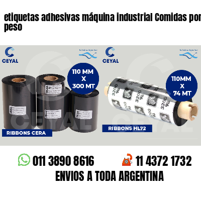 etiquetas adhesivas máquina industrial Comidas por peso