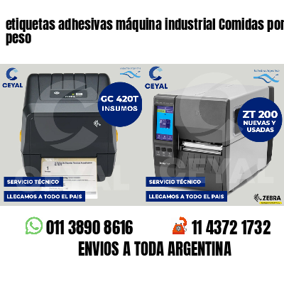 etiquetas adhesivas máquina industrial Comidas por peso