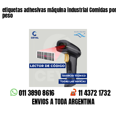 etiquetas adhesivas máquina industrial Comidas por peso