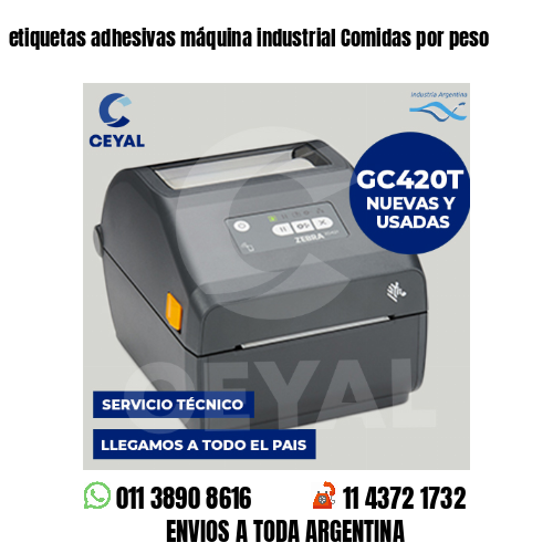 etiquetas adhesivas máquina industrial Comidas por peso