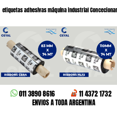 etiquetas adhesivas máquina industrial Concecionaria