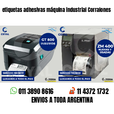 etiquetas adhesivas máquina industrial Corralones