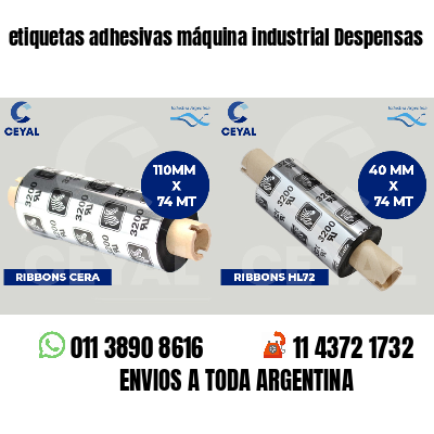 etiquetas adhesivas máquina industrial Despensas