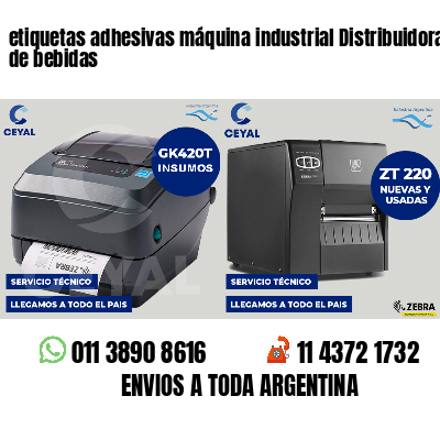 etiquetas adhesivas máquina industrial Distribuidoras de bebidas