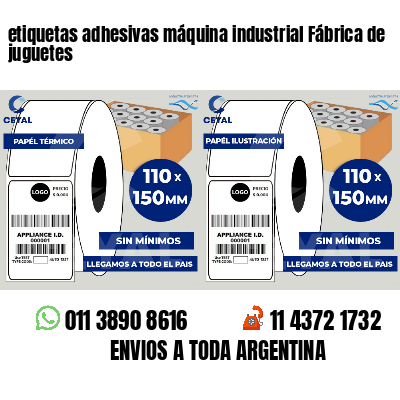 etiquetas adhesivas máquina industrial Fábrica de juguetes