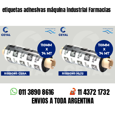 etiquetas adhesivas máquina industrial Farmacias