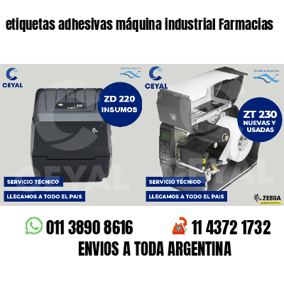etiquetas adhesivas máquina industrial Farmacias