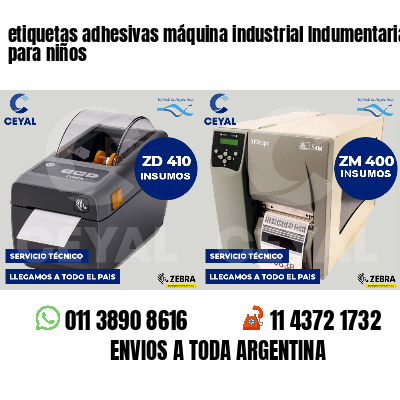etiquetas adhesivas máquina industrial Indumentaria para niños