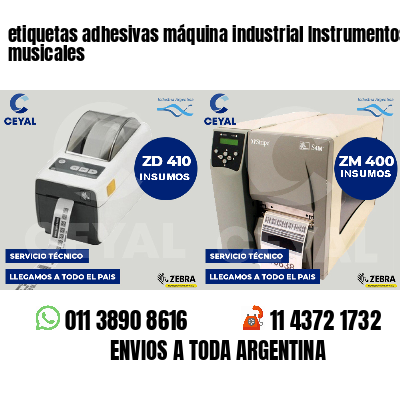 etiquetas adhesivas máquina industrial Instrumentos musicales