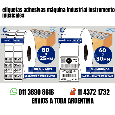 etiquetas adhesivas máquina industrial Instrumentos musicales