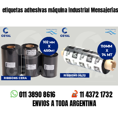 etiquetas adhesivas máquina industrial Mensajerías