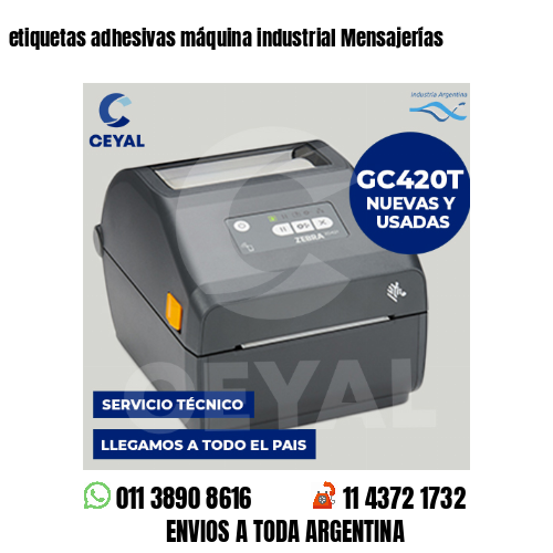 etiquetas adhesivas máquina industrial Mensajerías