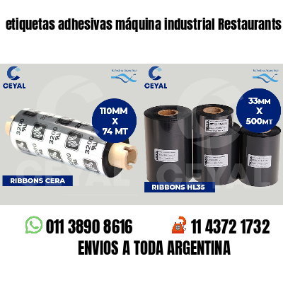 etiquetas adhesivas máquina industrial Restaurants