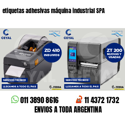 etiquetas adhesivas máquina industrial SPA