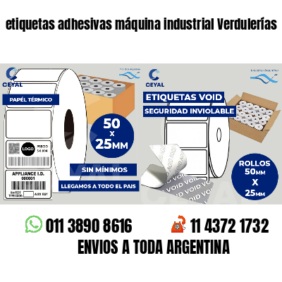 etiquetas adhesivas máquina industrial Verdulerías