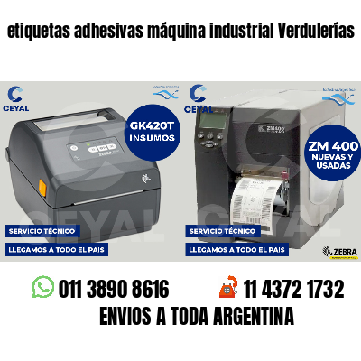 etiquetas adhesivas máquina industrial Verdulerías