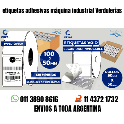 etiquetas adhesivas máquina industrial Verdulerías