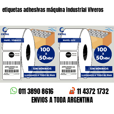 etiquetas adhesivas máquina industrial Viveros