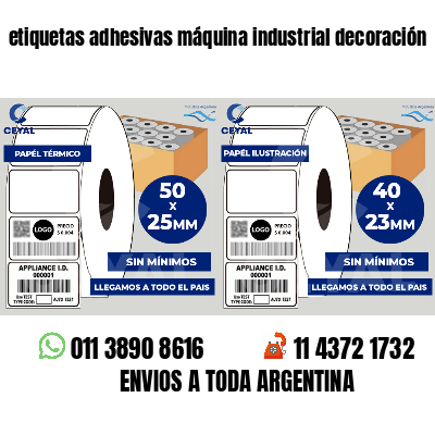 etiquetas adhesivas máquina industrial decoración