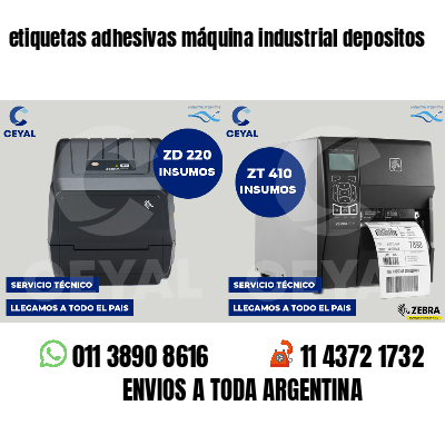 etiquetas adhesivas máquina industrial depositos