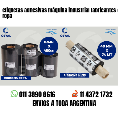 etiquetas adhesivas máquina industrial fabricantes de ropa