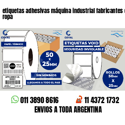 etiquetas adhesivas máquina industrial fabricantes de ropa