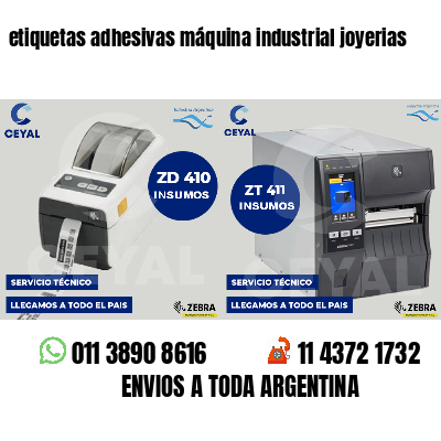 etiquetas adhesivas máquina industrial joyerias