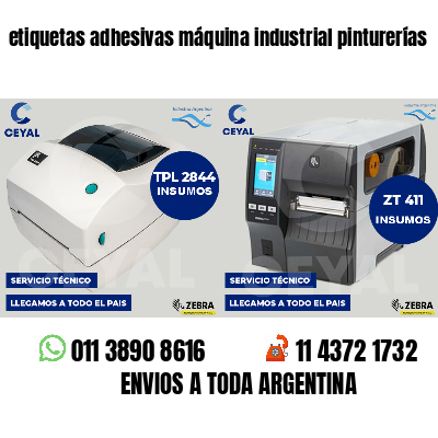 etiquetas adhesivas máquina industrial pinturerías