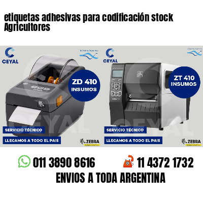 etiquetas adhesivas para codificación stock Agricultores
