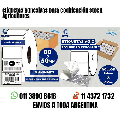 etiquetas adhesivas para codificación stock Agricultores