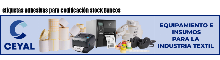 etiquetas adhesivas para codificación stock Bancos