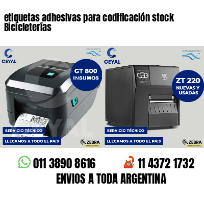 etiquetas adhesivas para codificación stock Bicicleterías