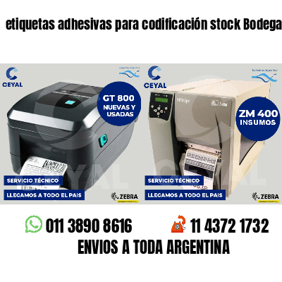 etiquetas adhesivas para codificación stock Bodegas