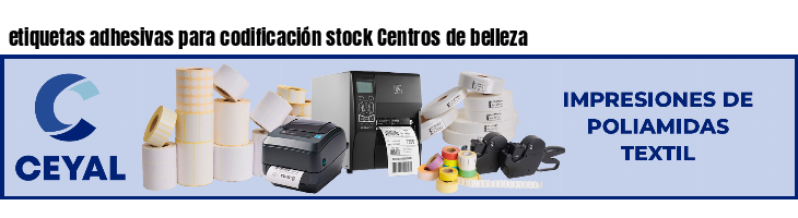 etiquetas adhesivas para codificación stock Centros de belleza