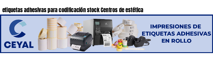 etiquetas adhesivas para codificación stock Centros de estética