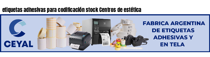 etiquetas adhesivas para codificación stock Centros de estética
