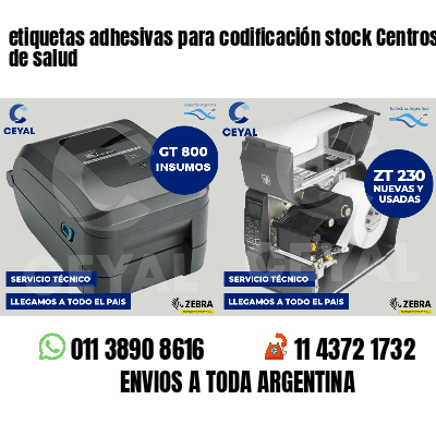 etiquetas adhesivas para codificación stock Centros de salud
