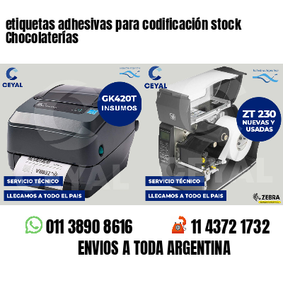 etiquetas adhesivas para codificación stock Chocolaterías
