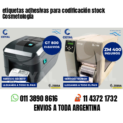 etiquetas adhesivas para codificación stock Cosmetología