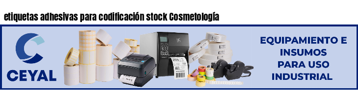 etiquetas adhesivas para codificación stock Cosmetología