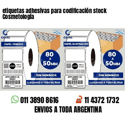 etiquetas adhesivas para codificación stock Cosmetología