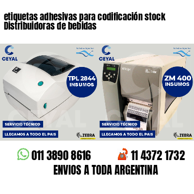 etiquetas adhesivas para codificación stock Distribuidoras de bebidas