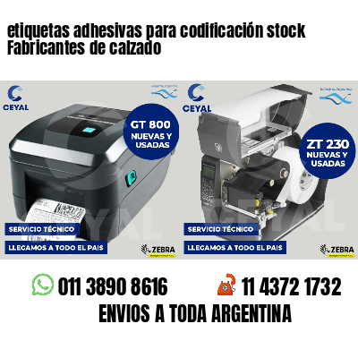 etiquetas adhesivas para codificación stock Fabricantes de calzado