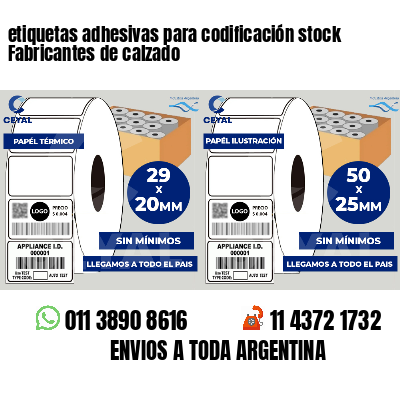 etiquetas adhesivas para codificación stock Fabricantes de calzado