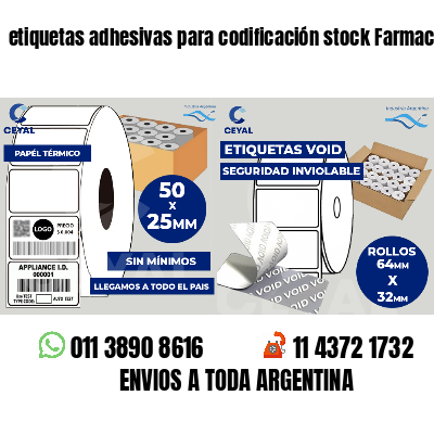 etiquetas adhesivas para codificación stock Farmacias