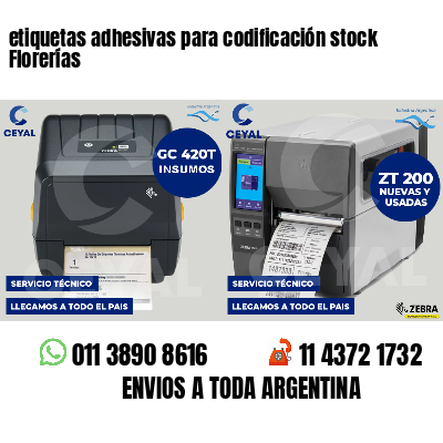 etiquetas adhesivas para codificación stock Florerías