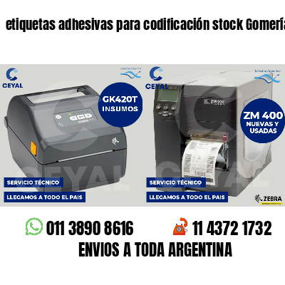 etiquetas adhesivas para codificación stock Gomerías